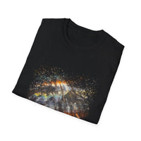 Asteroid Menace 2:  Artistic Abstract Unisex Softstyle T-Shirt | Trendy Graphic Tee, Casual Wear, Unique Fashion Gift, Art Lover Apparel, Everyday Comfort