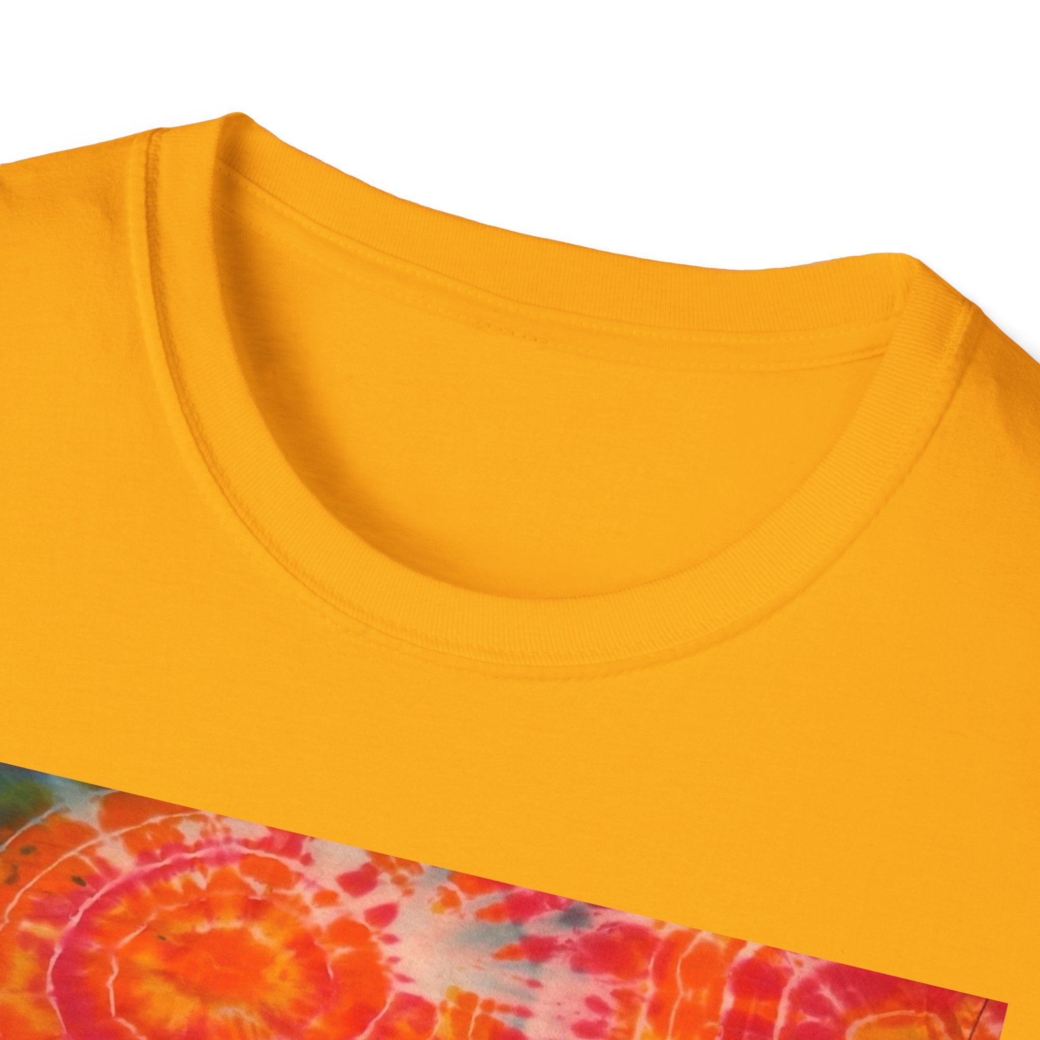 RIPPLE: Koi pond inspired ripple swirl style, Tie-Dye Unisex Softstyle T-Shirt, Bohemian Tee, Summer Vibes Shirt, Festival Wear, Gift for Her, Unique Tie Dye Fashion