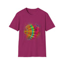 Mandarin Halo 2:  Colorful Splash Unisex Softstyle T-Shirt - Fun Graphic Tee for Summer, Festival Fashion, Casual Wear, Unique Gift Idea, Vibrant [...]