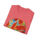 Orange Krush 2:  Tie-Dye Krush Unisex Softstyle T-Shirt, Vibrant Casual Tee, Bohemian Top, Festival Wear, Gift for Music Lovers