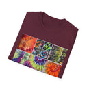 RESILIENCE:  Colorful collage Tie-Dye Unisex T-Shirt, Perfect for Summer Festivals, Casual Wear, Vacation, Gifts, and Artsy Vibes