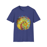 Habanero Helix 2:  Vibrant Tie-Dye Unisex T-Shirt, Retro Graphic Tee, Casual Wear, Unique Gift, Festival Fashion, Summer Apparel