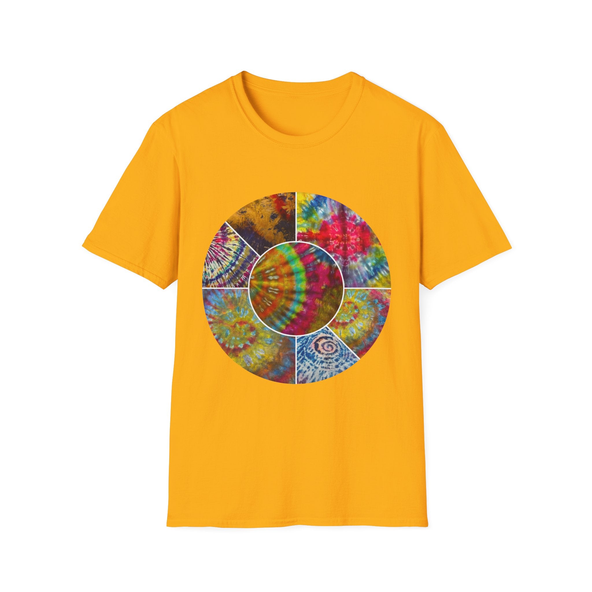 Synchronicity 2:  Colorful Tie-Dye Unisex T-Shirt, Boho Chic Tees, Summer Vibes Shirt, Festival Wear, Gift for Friends, Relaxed Fit Tops