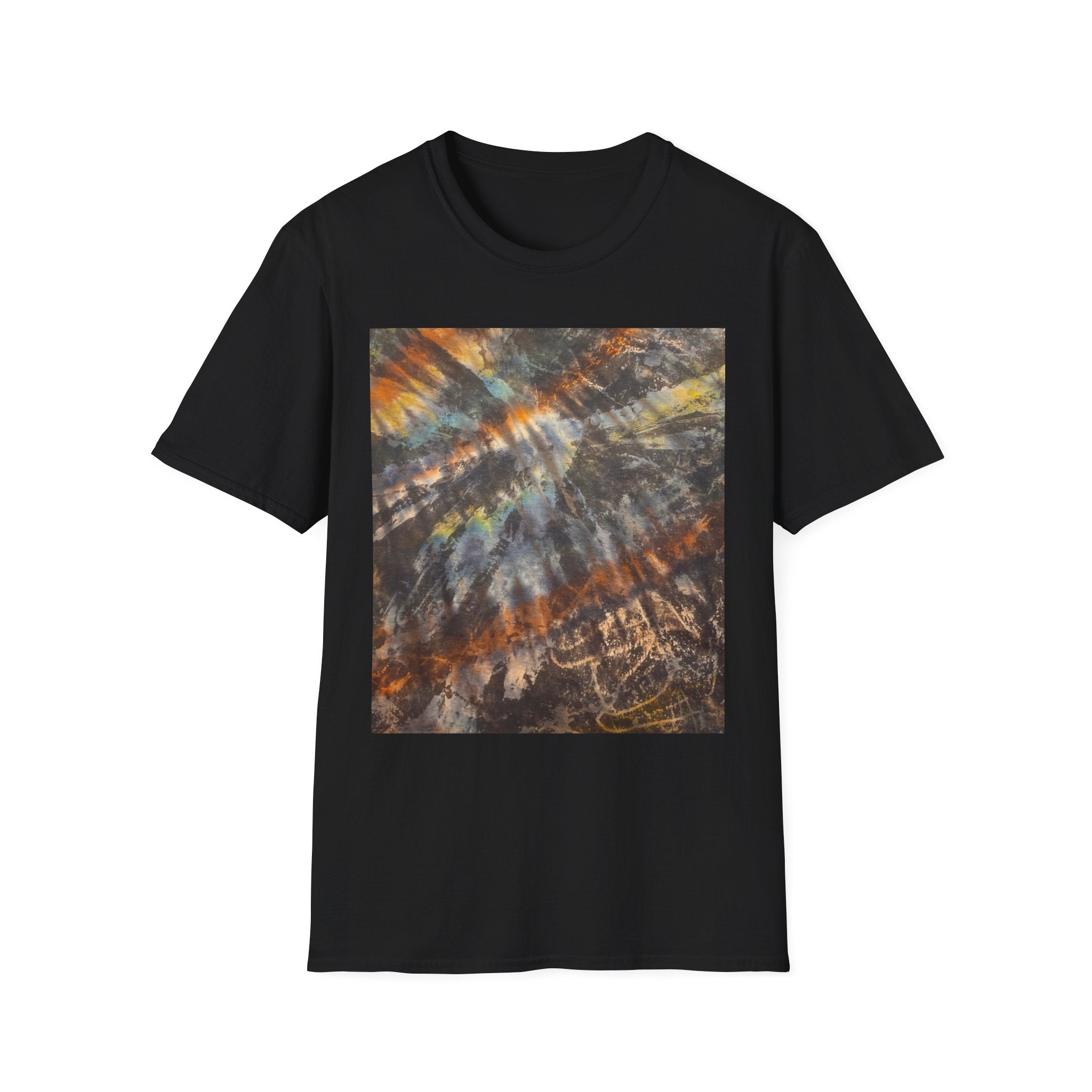 ASTEROID MENACE: Trendy Grungy style Tie-Dye Unisex Softstyle T-Shirt, Casual Summer Tee, Music Festival Shirt, Gift for Friends, Vintage Fashion T-Shirt