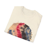 Boomerang Blaze 2:  Tie Dye Unisex Softstyle T-Shirt - Bohemian Vibes for Casual Wear, Summer Festivals, Gift Ideas, Eco-Friendly Fashion, Everyday Comfort