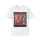 FIRE STONE: Stonehenge inspired collage, Colorful Tie-Dye Unisex T-Shirt, Boho Tee, Summer Vibes Shirt, Festival Wear, Unique Gift for Him and Her