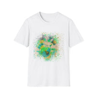 TURQUOISE TREASURE:  Colorful, splat style, Vibrant Abstract T-Shirt | Unisex Softstyle Graphic Tee, Casual Wear, Gift for Art Lovers, Summer Fashion, Unique Design