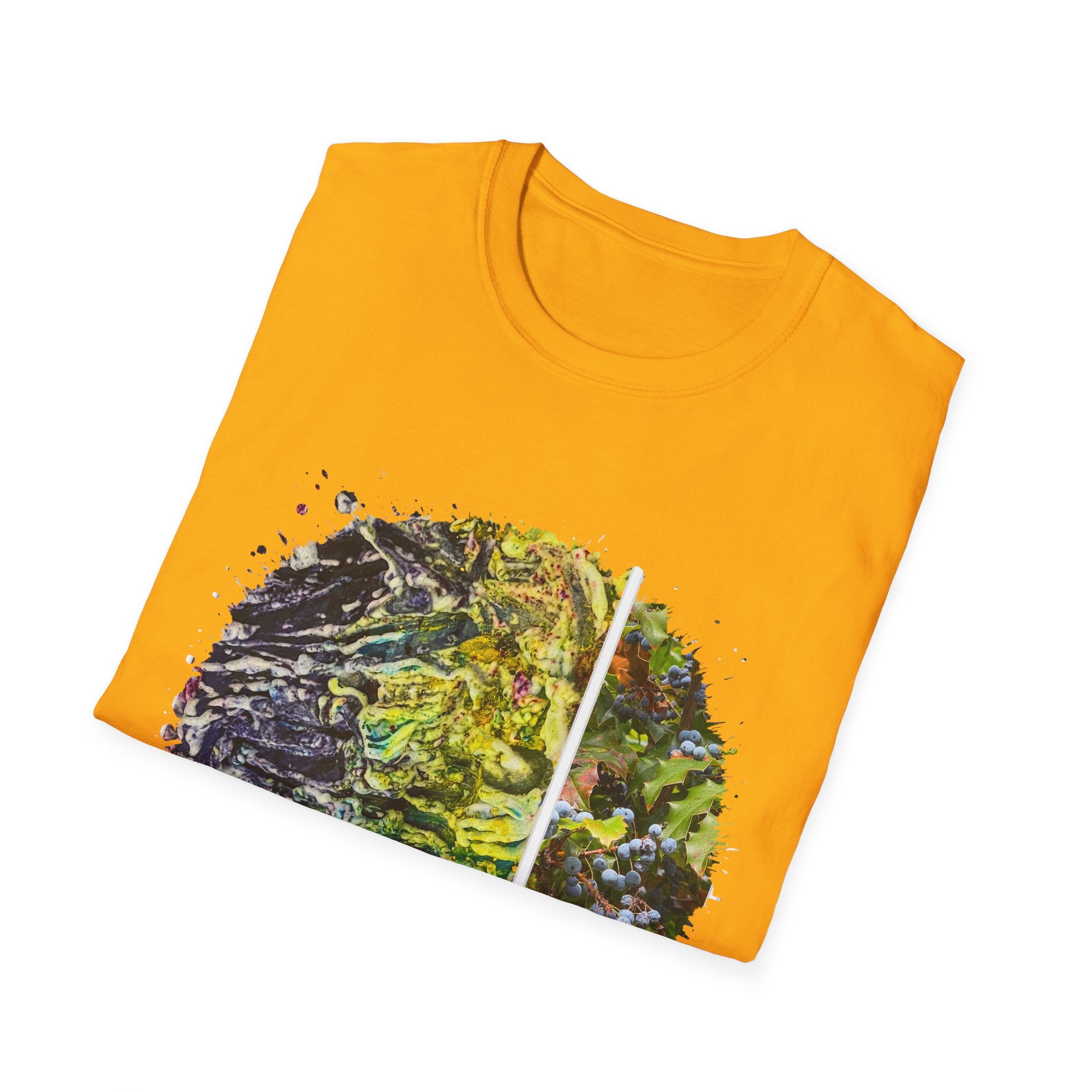 Blueberry Bliss 2:  Nature-Inspired Unisex Softstyle T-Shirt, Graphic Tee, Eco-Friendly Apparel, Earthy Vibe Shirt, Casual Wear, Nature Lover Gift