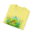 THE CONTRARIAN:  Deep sea vibe, Nature-Inspired Tie-Dye T-Shirt | Unisex Softstyle | Bohemian Vibe | Perfect for Festivals, Casual Wear, Eco-Friendly Living