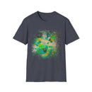 TURQUOISE TREASURE:  Colorful, splat style, Vibrant Abstract T-Shirt | Unisex Softstyle Graphic Tee, Casual Wear, Gift for Art Lovers, Summer Fashion, Unique Design