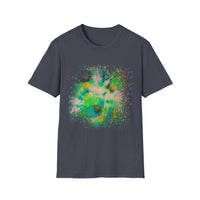 TURQUOISE TREASURE:  Colorful, splat style, Vibrant Abstract T-Shirt | Unisex Softstyle Graphic Tee, Casual Wear, Gift for Art Lovers, Summer Fashion, Unique Design