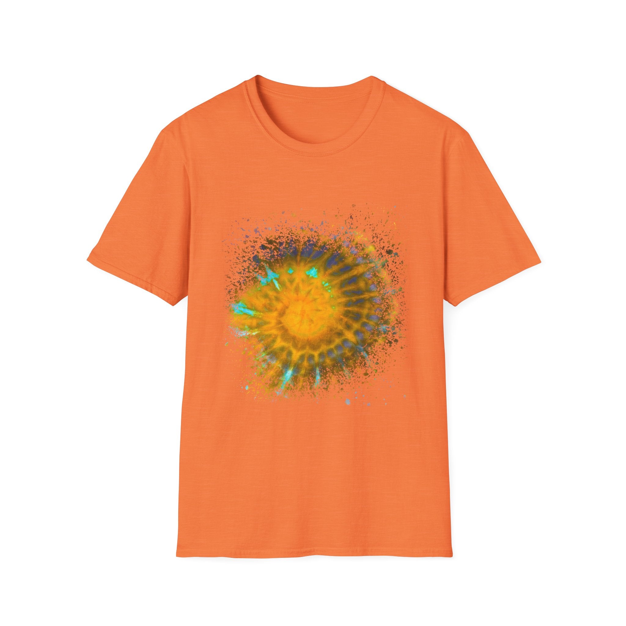 Solar Passion 2:  Vibrant Splash Unisex T-Shirt | Colorful Graphic Tee for Creative Souls, Casual Wear, Gifts for Art Lovers, Unique Statement Shirt