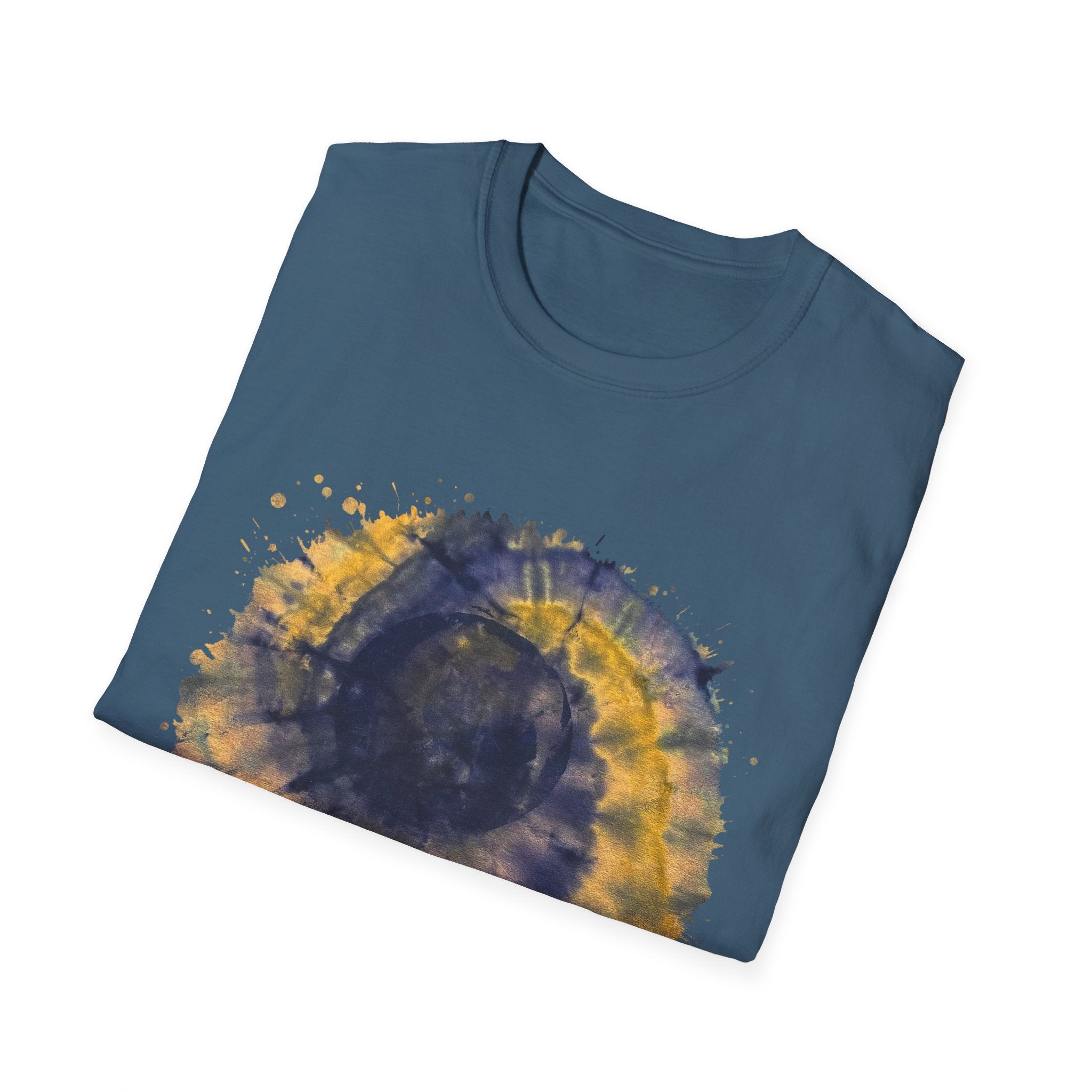 ECLIPSE: Blindside eclipse inspired, Tie-Dye Unisex Softstyle T-Shirt | Comfortable Casual Tee, Unique Graphic Shirt, Trendy Summer Wear, Gift for Her and Him