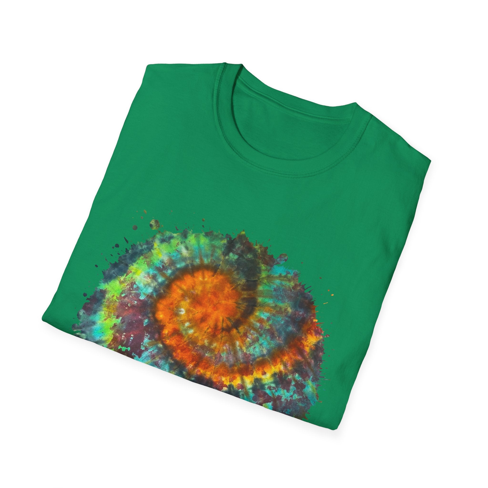 Whiplash 2:  Vibrant Spiral Tie-Dye Unisex T-Shirt, Soft Tee, Colorful Casual Tee, Summer Style shirt, Eco-friendly Gift, Festival Wear
