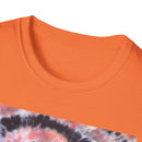 TANGERINE TIGER: Spotted swirl Colorful Tie-Dye Unisex Softstyle T-Shirt, Festival Wear, Casual Outfit, Gift for Her, Summer Vibes, Boho Style