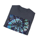COBALT TORNADO: Tie-Dye Spiral Unisex T-Shirt, Bohemian Style Tee, Festival Apparel, Casual Wear, Gift for Him or Her