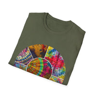 Synchronicity 2:  Colorful Tie-Dye Unisex T-Shirt, Boho Chic Tees, Summer Vibes Shirt, Festival Wear, Gift for Friends, Relaxed Fit Tops