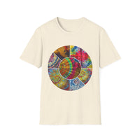 Synchronicity 2:  Colorful Tie-Dye Unisex T-Shirt, Boho Chic Tees, Summer Vibes Shirt, Festival Wear, Gift for Friends, Relaxed Fit Tops