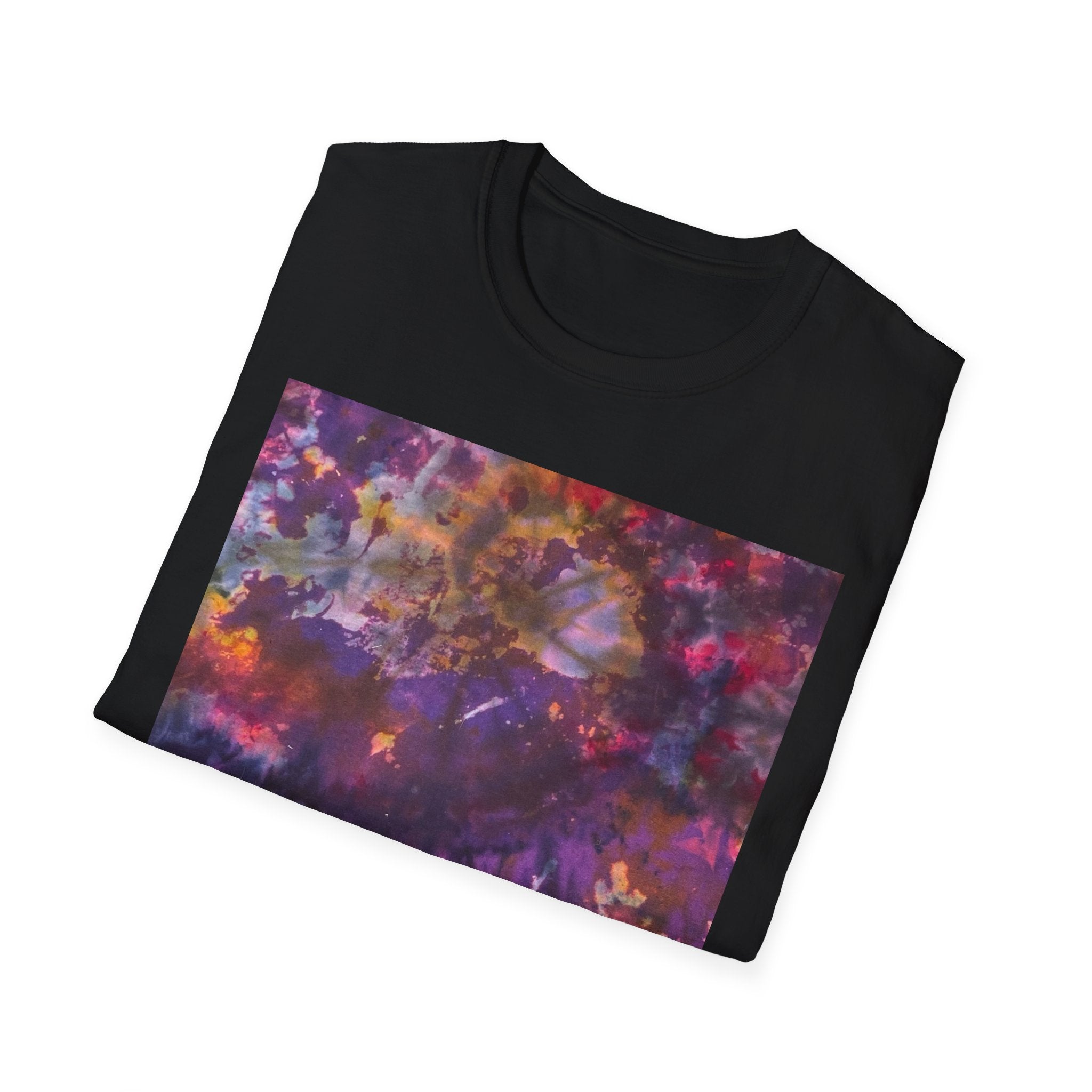 FANTASIA:  Fantasy inspired Splat style, Tie-Dye Unisex Softstyle T-Shirt | Perfect for Summer Festivals, Casual Outings, Gifts, and Relaxation