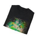 TURQUOISE TREASURE:  Colorful, splat style, Vibrant Abstract T-Shirt | Unisex Softstyle Graphic Tee, Casual Wear, Gift for Art Lovers, Summer Fashion, Unique Design
