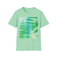 SWAMI: Soft, dreamy sea green/blue Tie-Dye Unisex T-Shirt, Festival Wear, Casual Style, Summer Vibes, Gift for Friends, Eco-Friendly Fashion