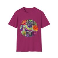 Resilience 2:  Vibrant Tie-Dye Unisex Softstyle T-Shirt, Bohemian Tee, Summer Apparel, Festival Wear, Gift for Him or Her