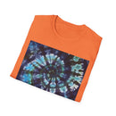 COBALT TORNADO: Tie-Dye Spiral Unisex T-Shirt, Bohemian Style Tee, Festival Apparel, Casual Wear, Gift for Him or Her