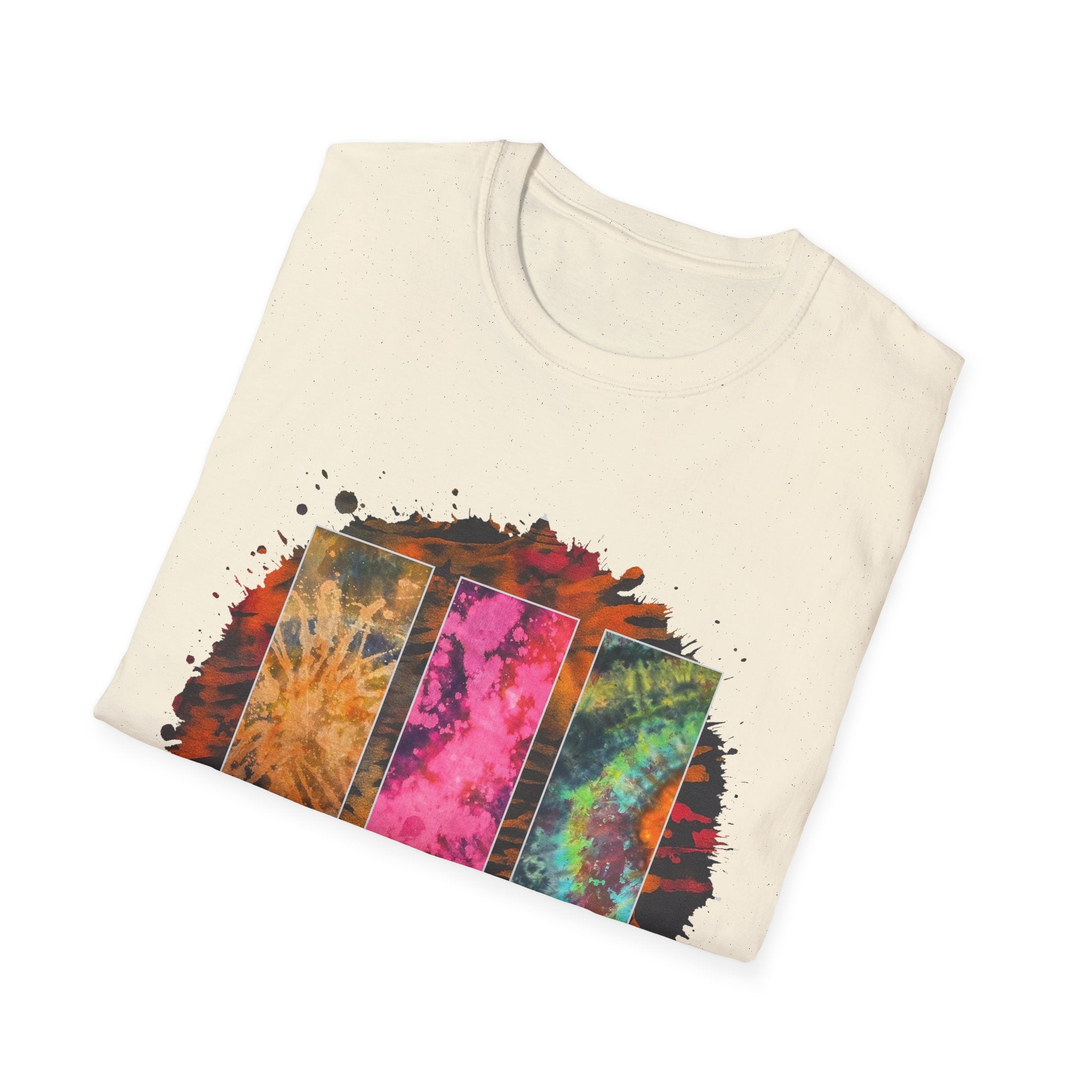 Firestone 2:  Vibrant Tie-Dye Unisex T-Shirt, Colorful Casual Tee, Summer Festival Shirt, Gift for Friends, Boho Style Apparel