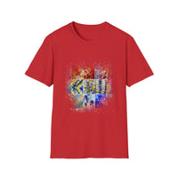 The Scramble 2:  Colorful Splash Unisex Softstyle T-Shirt, Casual Wear, Gift for Friends, Summer Fashion, Vibrant Art Tee