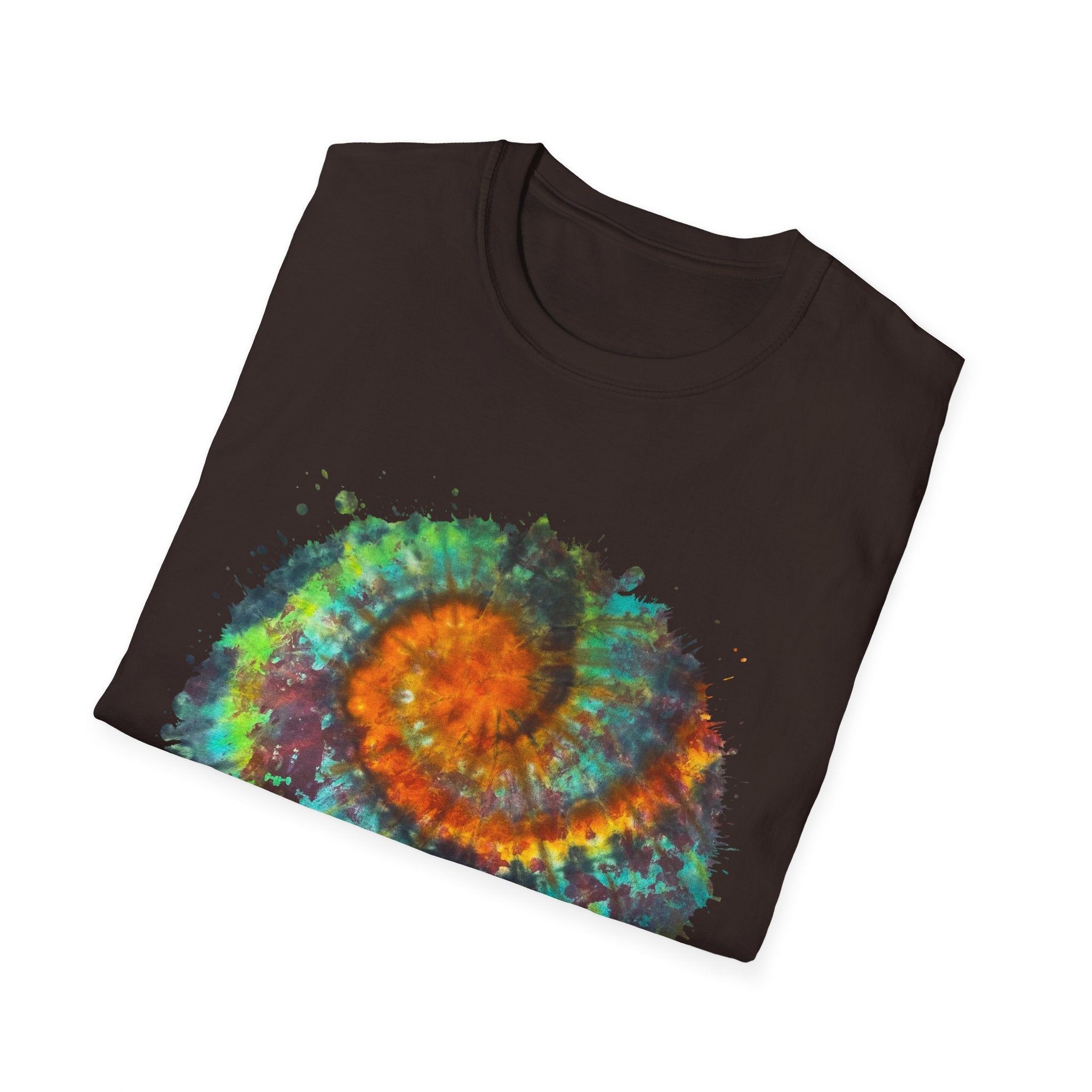 Whiplash 2:  Vibrant Spiral Tie-Dye Unisex T-Shirt, Soft Tee, Colorful Casual Tee, Summer Style shirt, Eco-friendly Gift, Festival Wear