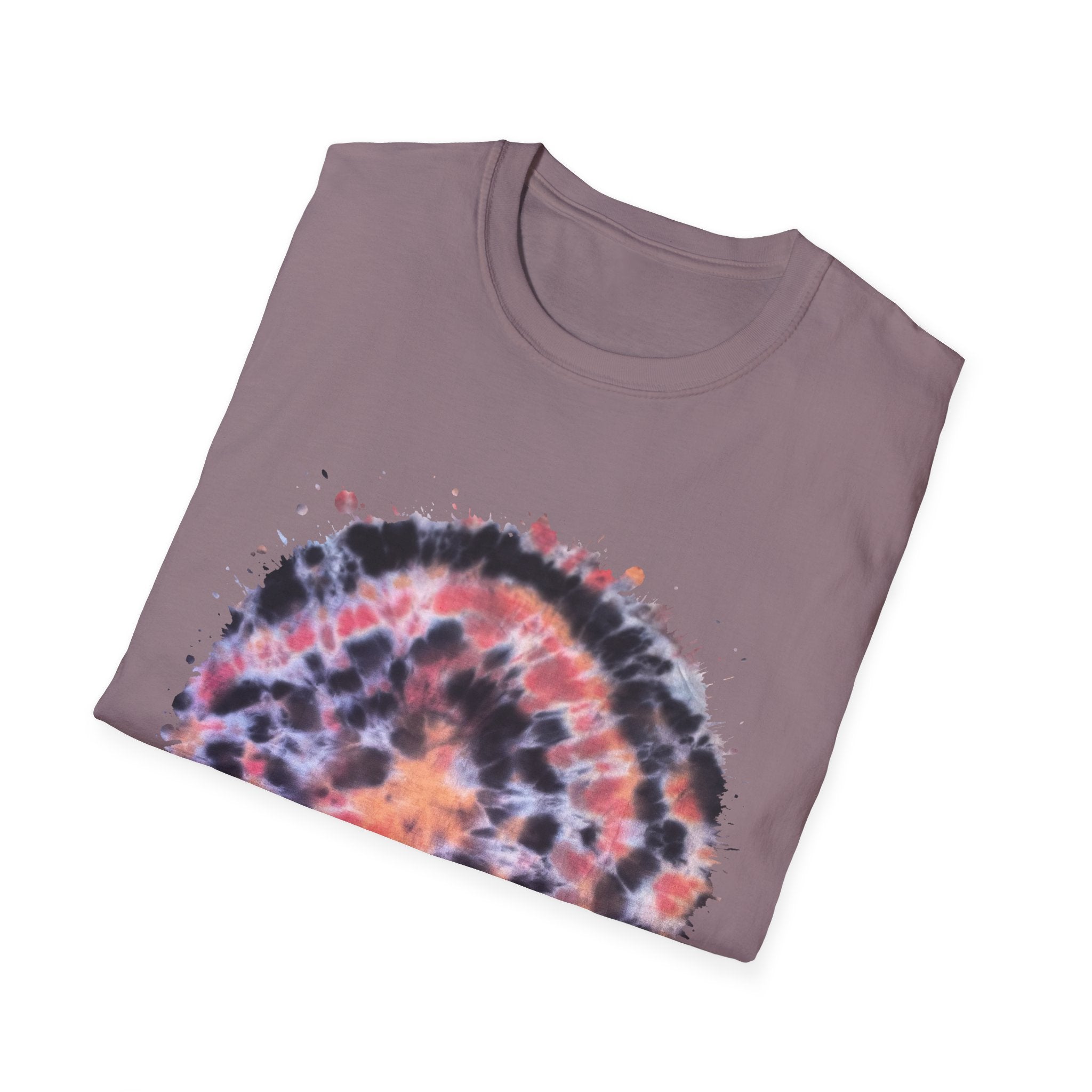 Tangerine Tiger 2:  Artistic Tie-Dye Unisex Softstyle T-Shirt, Casual Wear, Festival Outfit, Gift for Him/Her, Summer Vibes, Eco-Friendly Fashion