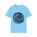 Cobalt Tornado 2:  Spiral Tie-Dye T-Shirt, Unisex Kaftan, Bohemian Tee, Beachwear, Summer Top, Festival Gear, Unique Gift