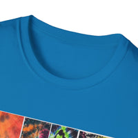 RESILIENCE:  Colorful collage Tie-Dye Unisex T-Shirt, Perfect for Summer Festivals, Casual Wear, Vacation, Gifts, and Artsy Vibes