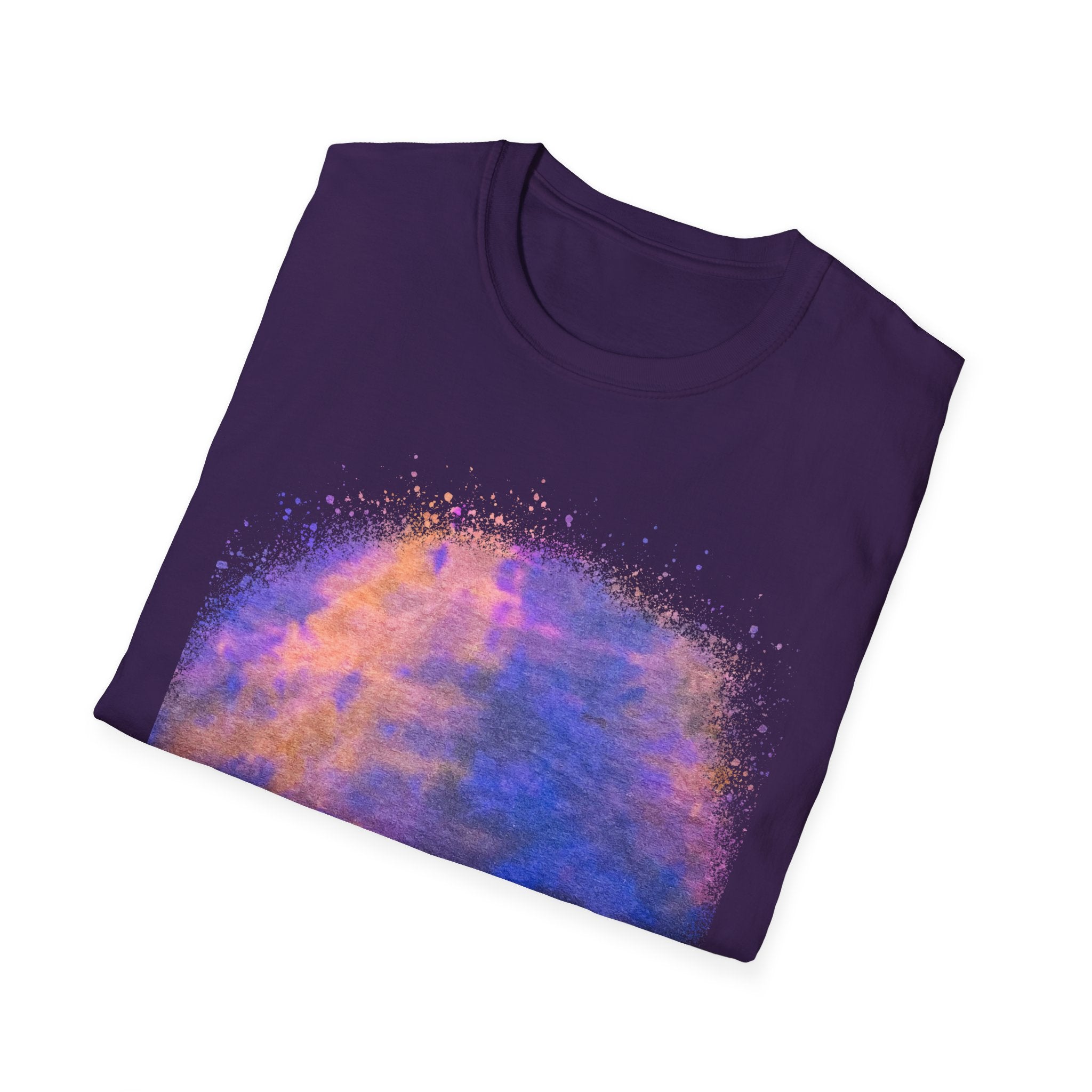 HURRICANE RIDGE: Vibrant Abstract Art T-Shirt | Unisex Softstyle Tee, Casual Wear, Gift for Art Lovers, Summer Vibes, Unique Statement Piece