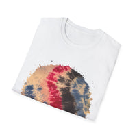 Boomerang Blaze 2:  Tie Dye Unisex Softstyle T-Shirt - Bohemian Vibes for Casual Wear, Summer Festivals, Gift Ideas, Eco-Friendly Fashion, Everyday Comfort