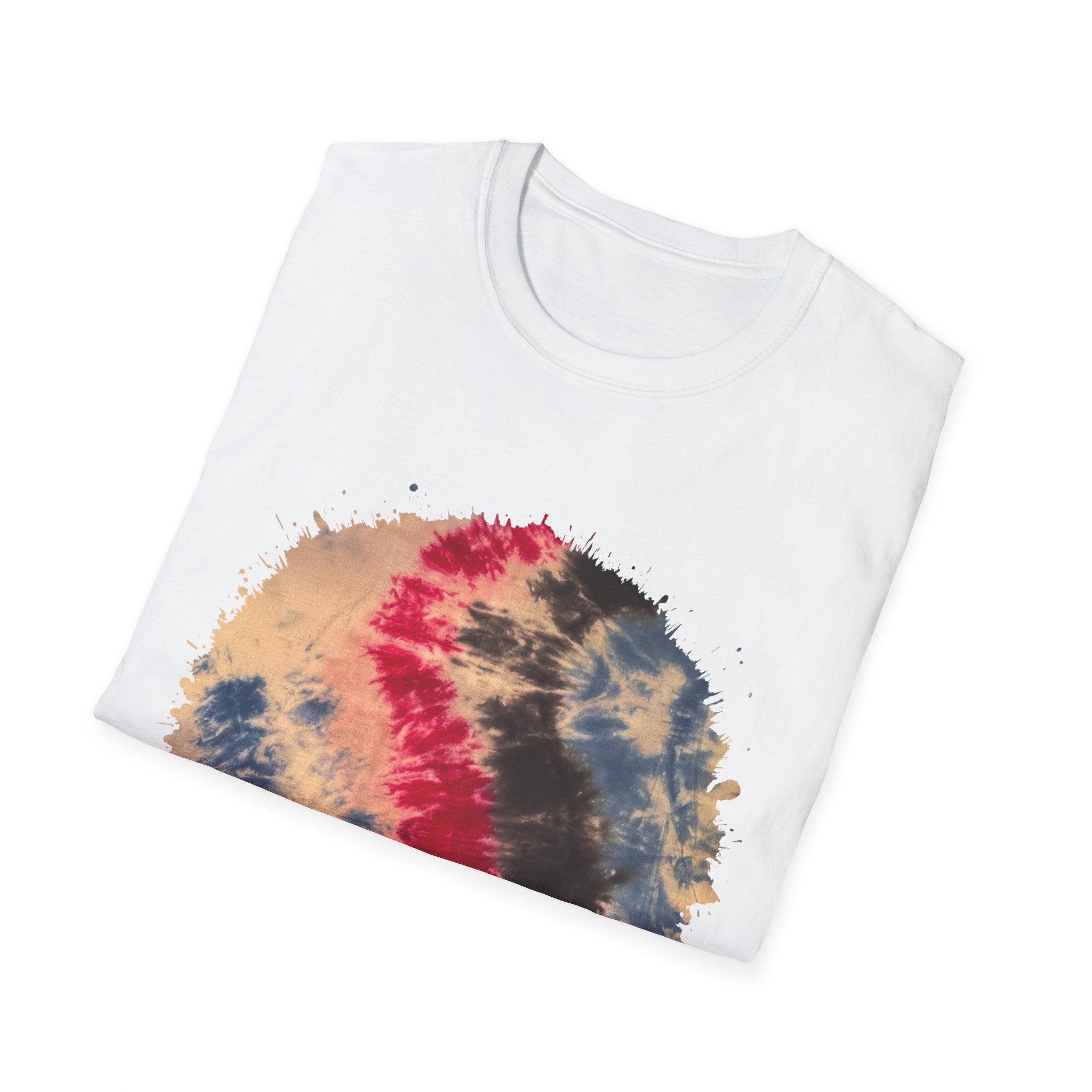 Boomerang Blaze 2:  Tie Dye Unisex Softstyle T-Shirt - Bohemian Vibes for Casual Wear, Summer Festivals, Gift Ideas, Eco-Friendly Fashion, Everyday Comfort