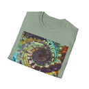 TEMPTATION: Mystical Vibrant Tie-Dye T-Shirt, Unisex Softstyle Tee, Boho Festival Wear, Summer Vibe Shirt, Eco-Friendly Apparel, Gift for Him or Her