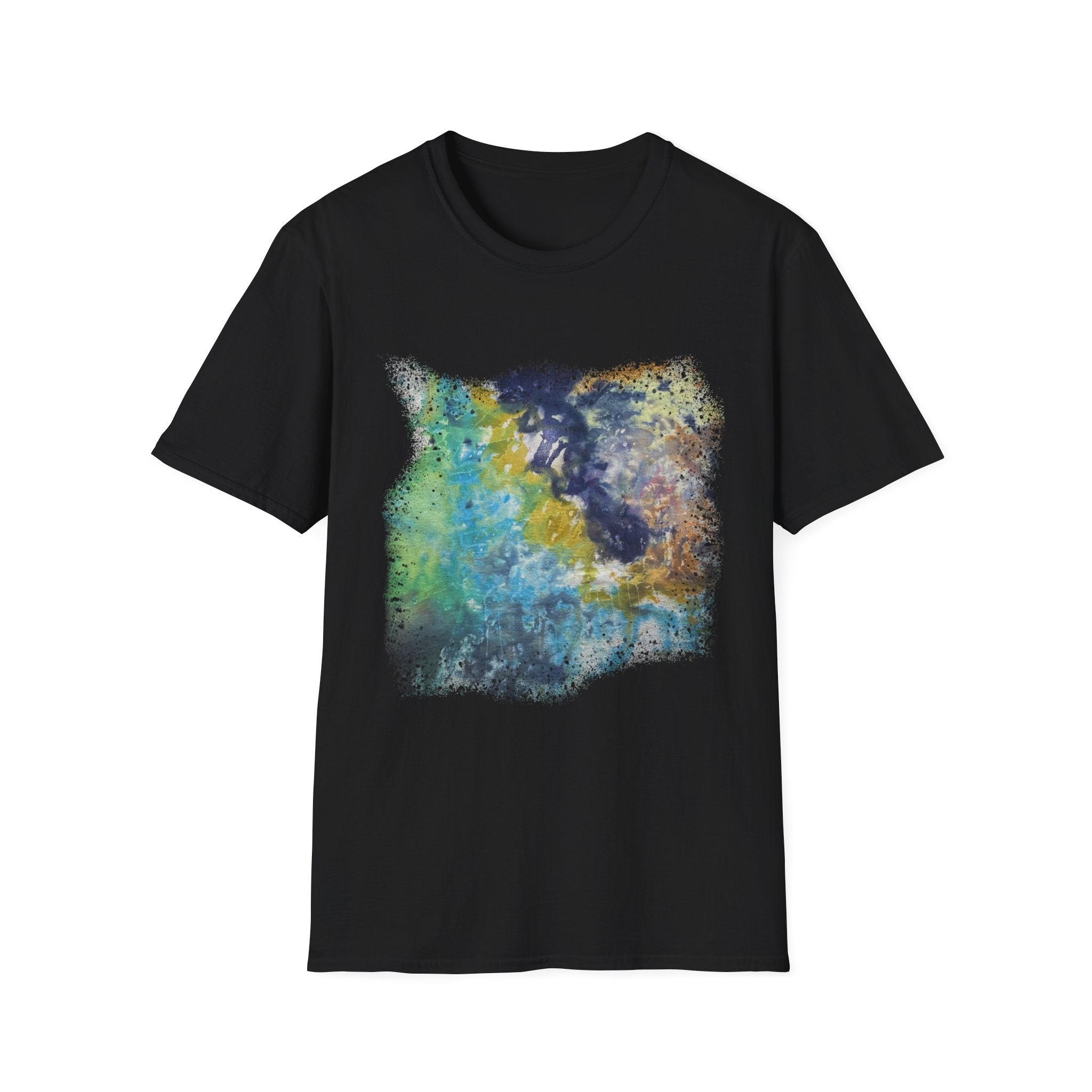 INFLECTION POINT: Monet style Colorful Tie-Dye Unisex Softstyle T-Shirt, Casual Wear, Festival Outfit, Art-Inspired, Everyday Fashion, Gift for Art Lovers