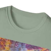 RASPBERRY SORBET:  Splat style, Galactic Vibe Unisex Softstyle T-Shirt | Space Art Tee, Cosmic Shirt, Gift for Astronomers, Unique Spacewear, Casual Wear