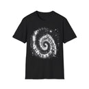 ABYSS: "Down the rabbit hole" vibe, Tie-Dye monochrome Swirl, Unisex Softstyle T-Shirt | Colorful Summer Shirt | Perfect for Festivals, Casual Outings, Gifting, Holidays