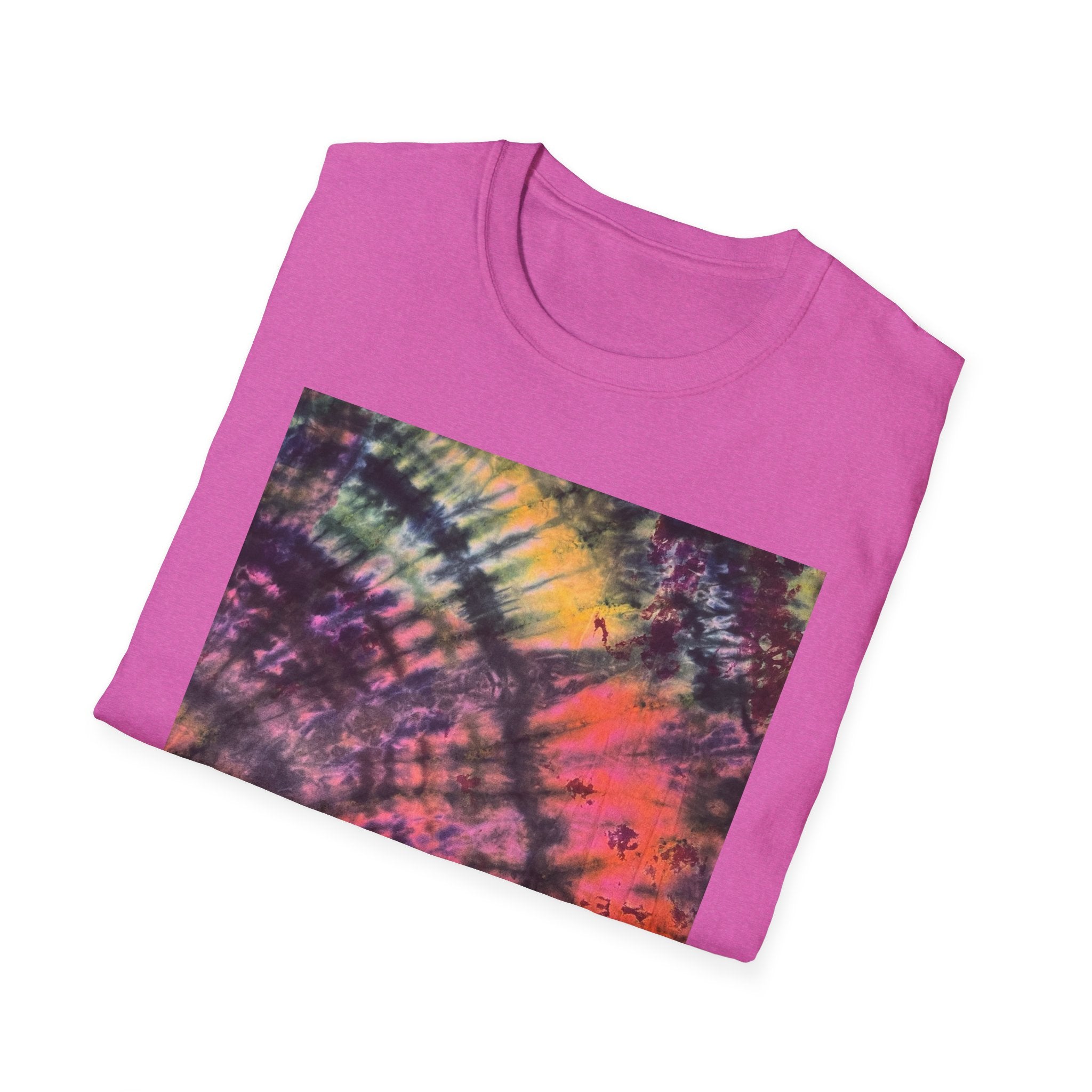 SMASH PARTY: Edgy quarter swirl vibe Tie-Dye Unisex T-Shirt - Boho Style, Summer Vibes, Festival Wear, Beach Party Outfit, Unique Gift Idea