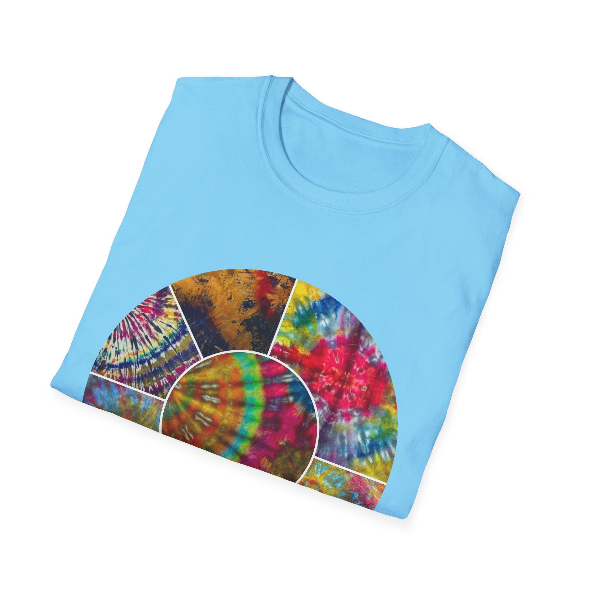 Synchronicity 2:  Colorful Tie-Dye Unisex T-Shirt, Boho Chic Tees, Summer Vibes Shirt, Festival Wear, Gift for Friends, Relaxed Fit Tops