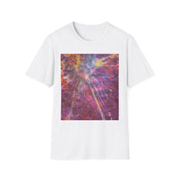 RASPBERRY SORBET:  Splat style, Galactic Vibe Unisex Softstyle T-Shirt | Space Art Tee, Cosmic Shirt, Gift for Astronomers, Unique Spacewear, Casual Wear