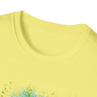 THE CONTRARIAN:  Deep sea vibe, Nature-Inspired Tie-Dye T-Shirt | Unisex Softstyle | Bohemian Vibe | Perfect for Festivals, Casual Wear, Eco-Friendly Living