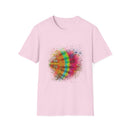 Mandarin Halo 2:  Colorful Splash Unisex Softstyle T-Shirt - Fun Graphic Tee for Summer, Festival Fashion, Casual Wear, Unique Gift Idea, Vibrant [...]