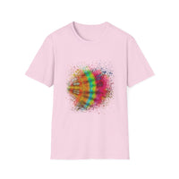 Mandarin Halo 2:  Colorful Splash Unisex Softstyle T-Shirt - Fun Graphic Tee for Summer, Festival Fashion, Casual Wear, Unique Gift Idea, Vibrant [...]