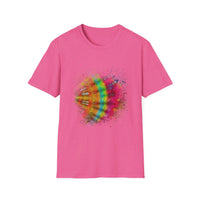 Mandarin Halo 2:  Colorful Splash Unisex Softstyle T-Shirt - Fun Graphic Tee for Summer, Festival Fashion, Casual Wear, Unique Gift Idea, Vibrant [...]