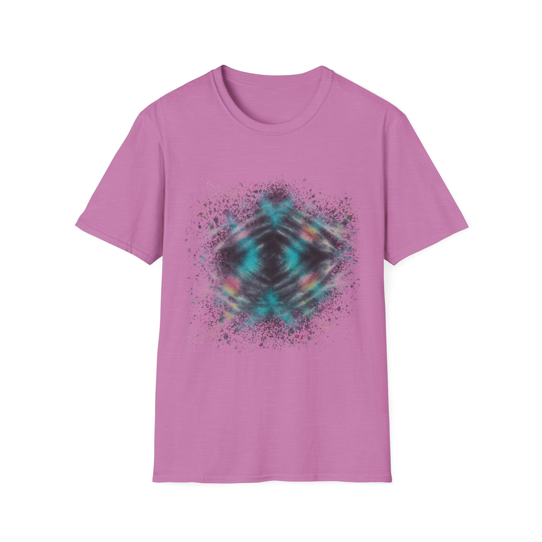 FOCAL POINT:  Kaleidoscope inspired, Colorful Tie-Dye Unisex T-Shirt, Funky Graphic Tee, Casual Summer Wear, Gift for Friends, Vibrant Design, Unique Style
