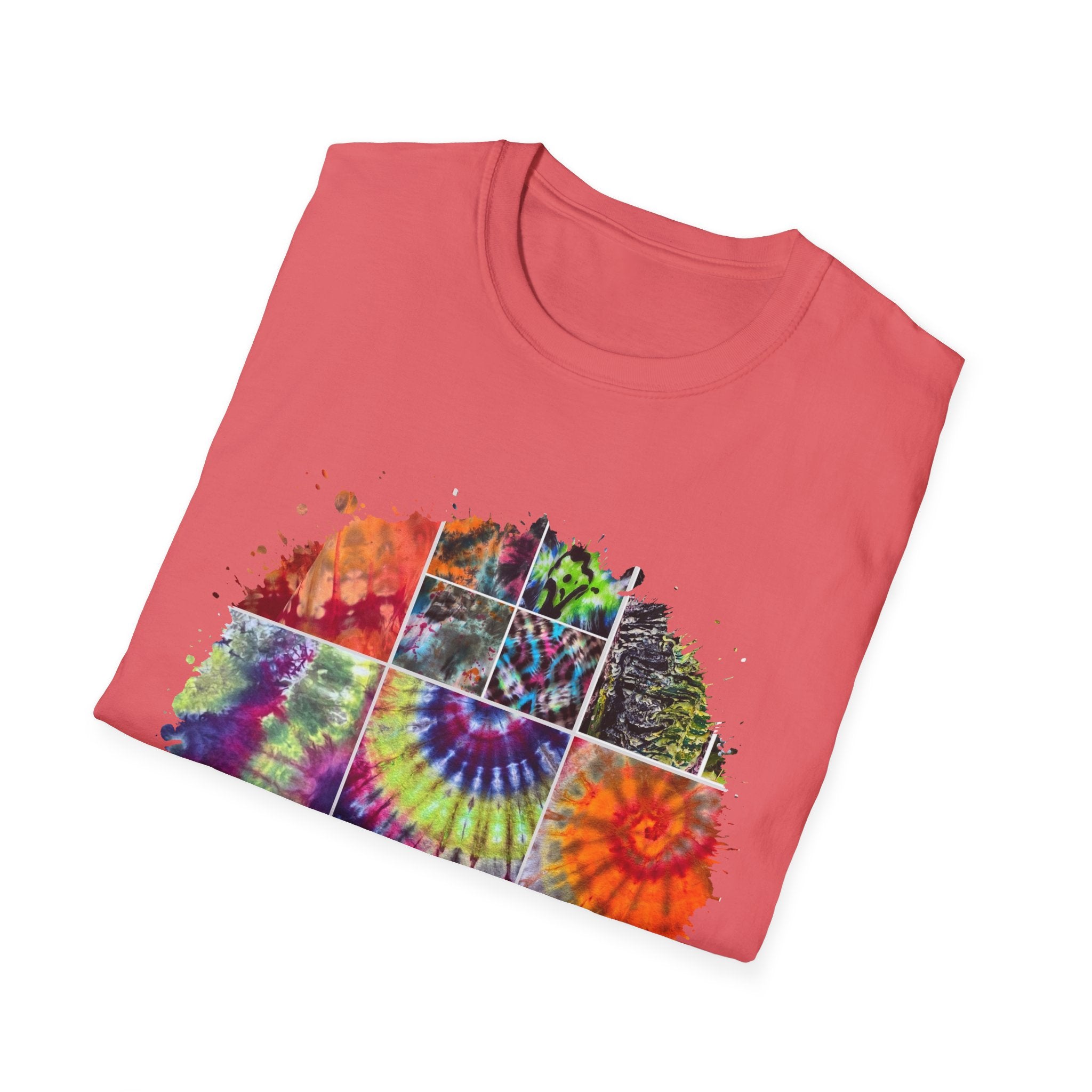 Resilience 2:  Vibrant Tie-Dye Unisex Softstyle T-Shirt, Bohemian Tee, Summer Apparel, Festival Wear, Gift for Him or Her