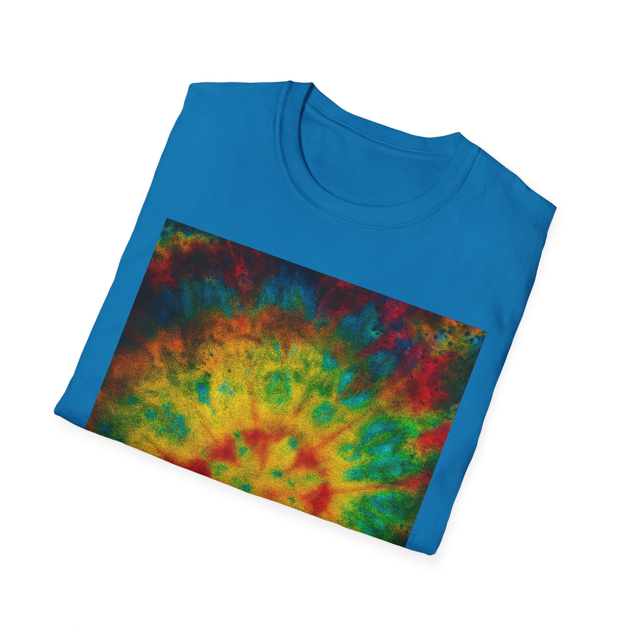 HABANERO HELIX: Rich, bright and Colorful Tie-Dye Unisex Softstyle T-Shirt, Retro Vibe Tee, Festival Outfits, Gift for Teens, Summer Essentials, Casual Wear